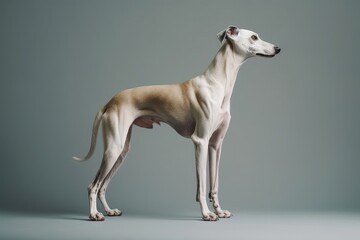 Obraz na płótnie Canvas Graceful Greyhound dog creative illustration - Generative AI