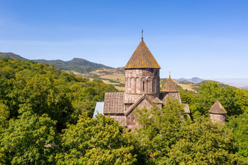 Fototapeta na wymiar View of Makaravank Monastery on sunny summer day. Tavush Province, Armenia.