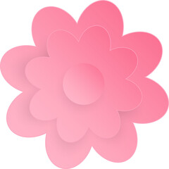 Flower, Element of floral paper cut. Paper cut of flower shape and spring symbol.