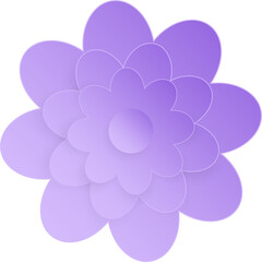 Flower, Element of floral paper cut. Paper cut of flower shape and spring symbol.