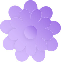 Flower, Element of floral paper cut. Paper cut of flower shape and spring symbol.