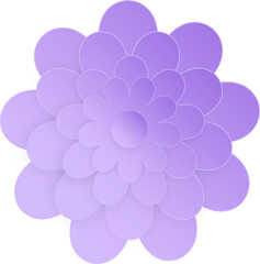 Flower, Element of floral paper cut. Paper cut of flower shape and spring symbol.