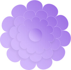 Flower, Element of floral paper cut. Paper cut of flower shape and spring symbol.