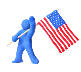 American flag isolated