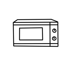 microwave kitchen home appliance electric hand drawn organic line