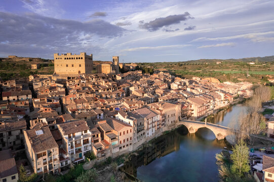 Aerial view of Valderrobres, Teruel, Spain.