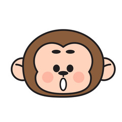 Cute monkey character element
