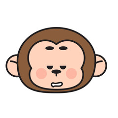 Cute monkey character element