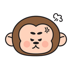 Cute monkey character element