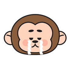 Cute monkey character element