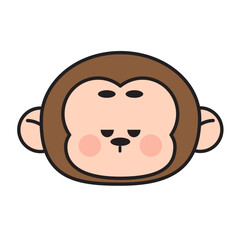 Cute monkey character element