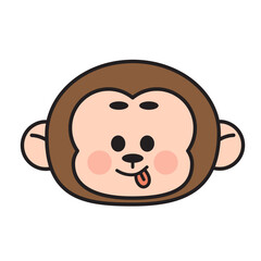 Cute monkey character element