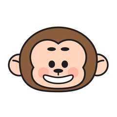 Cute monkey character element