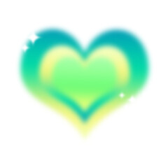 Green Blurred Heart