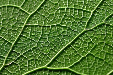 Obraz premium Texture of green leaves close-up. Generative AI