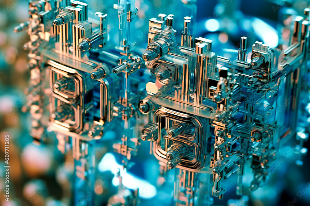 Poster generic abstract technology and engineering background illustration. created with generative ai tech
