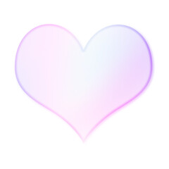 Purple Transparent Gradient Heart