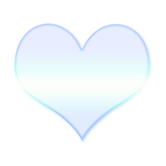Blue Transparent Gradient Heart