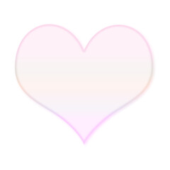 Pink Transparent Gradient Heart