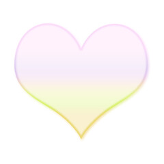 Pink And Yellow Transparent Gradient Heart