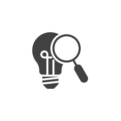 Idea search vector icon