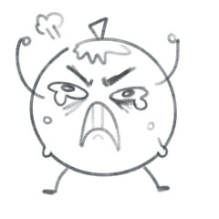 Tomato crying illustration drawing PNG