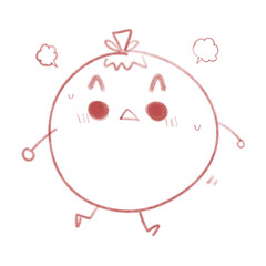 Tomato ruing out illustration drawing PNG