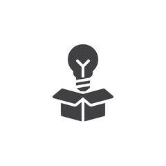 Think outside the box vector icon