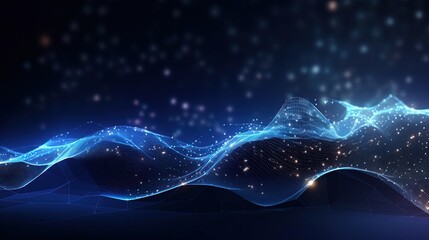 Technology background Abstract digital Technology Network Background Illustration Futuristic point wave.