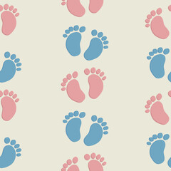 Baby shower pattern with design elements. Baby shower concept. 