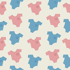 Baby shower pattern with design elements. Baby shower concept. 