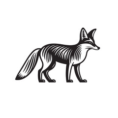 Fox  Vector illustration. Fox Vintage Logo