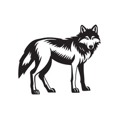 Wolf Vector illustration. Wolf Vintage Logo