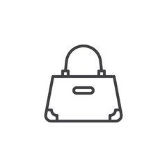 Woman bag line icon