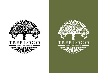 Tree Logo vector, Abstract Tree Logo design template
