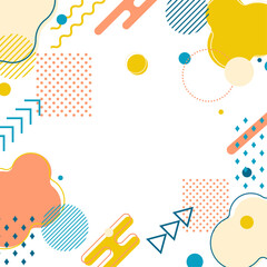 背景イラスト_メンフィス_パステルカラー