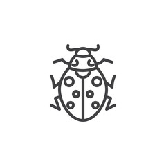 Ladybug line icon