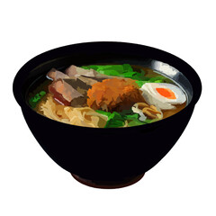 Ramen, Japanese Food, Noodles, Soup, Tempura, Hot Food, Egg, Chashu Pork, Chashu Crispy Pork