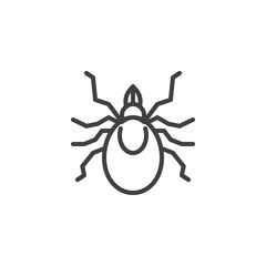 Mite or tick line icon