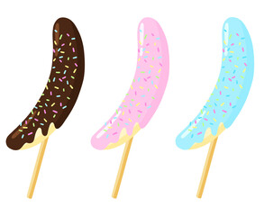 3色のチョコバナナセット