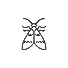Moth line icon