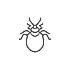 Bed bug insect line icon