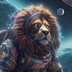 lion in space