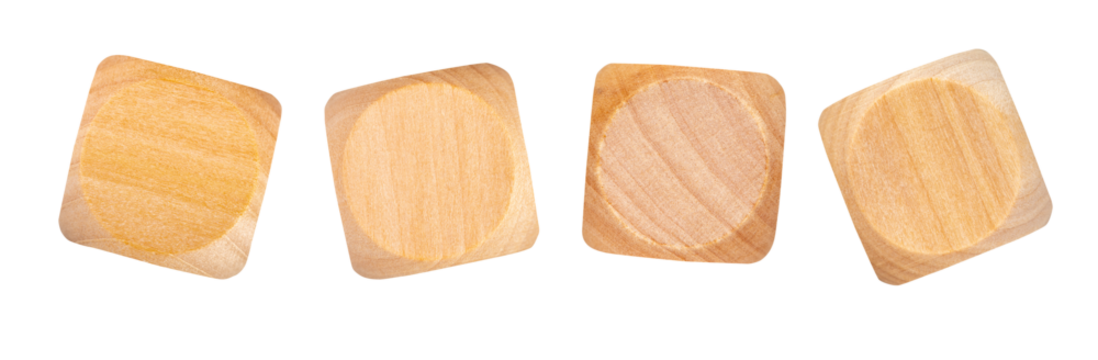 wooden dice isolated over transparent background - Powered by Adobe