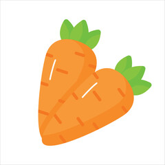 Customizable icon of carrot in editable style, organic and healthy food