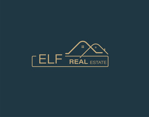 ELF Real Estate and Consultants Logo Design Vectors images. Luxury Real Estate Logo Design