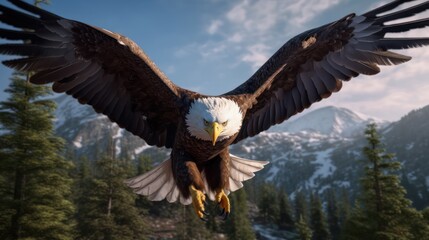 Obraz premium bald eagle in flight