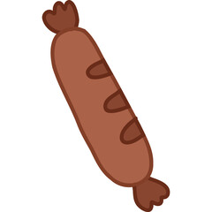 Grilled Sausage hand draw