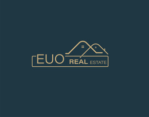 EUO Real Estate and Consultants Logo Design Vectors images. Luxury Real Estate Logo Design