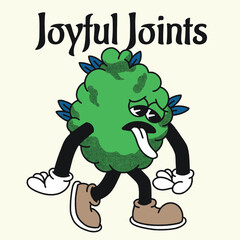 Joyful Joints With Weed Groovy Character design